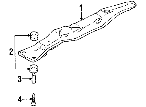 1996 Dodge Avenger Engine & Trans Mounting Diagram