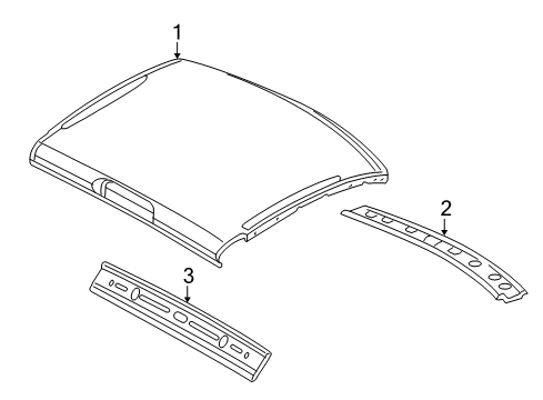 2012 Ram 2500 Roof & Components Diagram