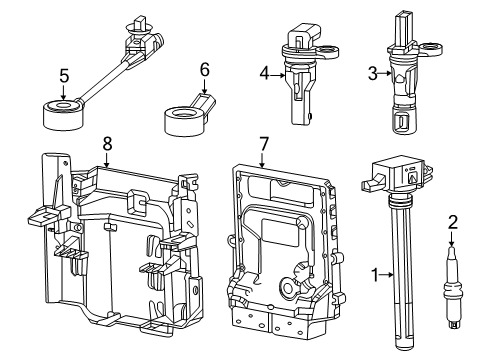 2025 Ram 1500 Module - Engine Controller Diagram for 68599223AD