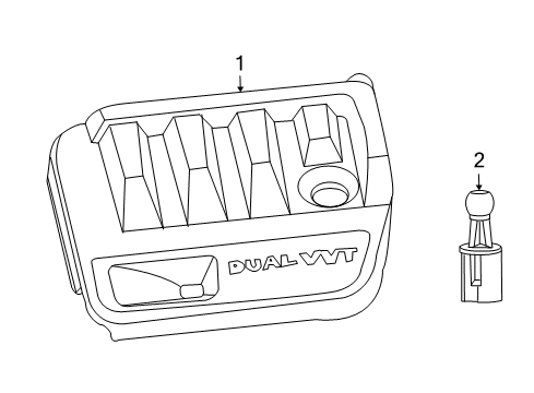 2012 Dodge Journey Engine Cover Diagram for 4627272AB