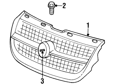 1999 Chrysler Sebring Grille Diagram for 5288605AB