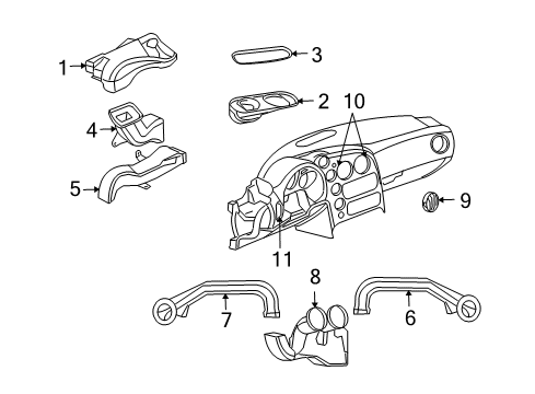 2010 Dodge Viper Cover Screw Diagram for 6505300AA