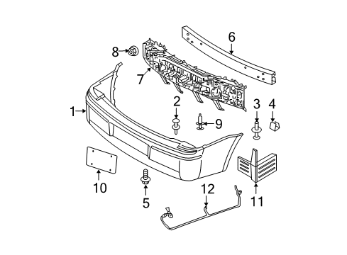 2006 Dodge Magnum Bumper Cover Strip Diagram for 4806362AA