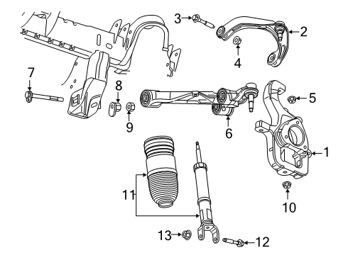 2023 Ram 1500 Shock - Air Suspension Diagram for 68260911AG