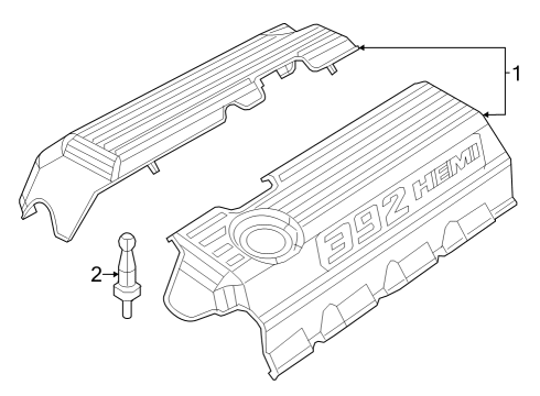 2023 Chrysler 300 Engine Cover Diagram for 5038380AG
