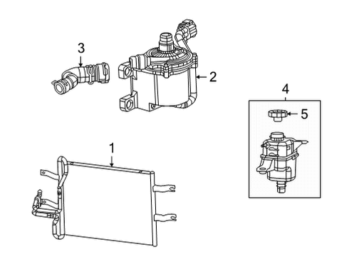 2022 Ram 1500 Radiator & Components Diagram