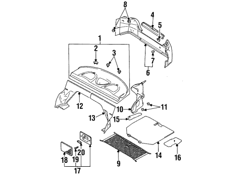 1997 Dodge Avenger Plate Diagram for MB938286