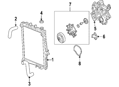 2007 Jeep Grand Cherokee Reservoir Tank Diagram for 55116873AE