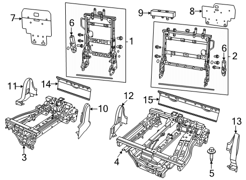 2025 Chrysler Pacifica Motor - Recliner Diagram for 68323561AB