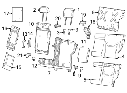 2023 Dodge Hornet Seat Back Frame Bushing Diagram for 68284387AA