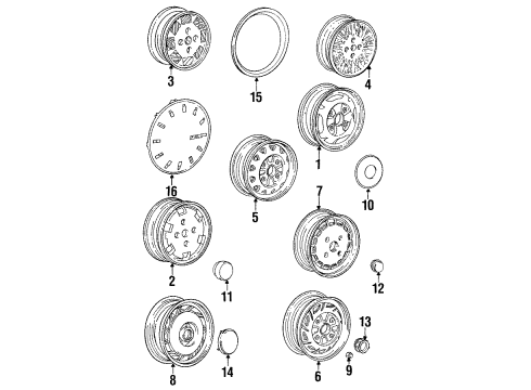 1989 Dodge Colt Wheel Nut Diagram for 3880A008