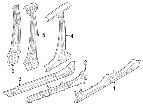 2023 Dodge Hornet Inner Center Pillar Diagram for 68611849AA