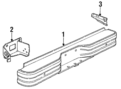 1992 Dodge B250 Bumper & Components - Rear Diagram