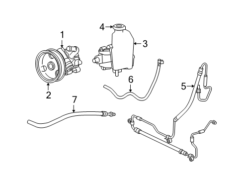 2008 Jeep Grand Cherokee Power Steering Pump Diagram for 5290778AA