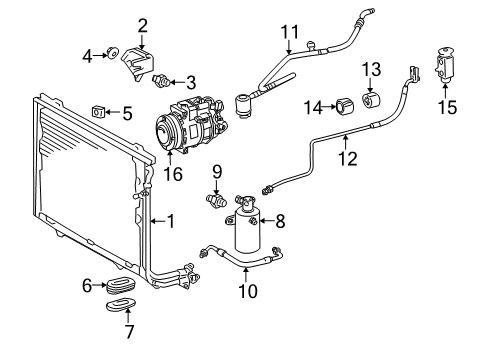 2008 Chrysler Crossfire Condenser Diagram for 5096844AB