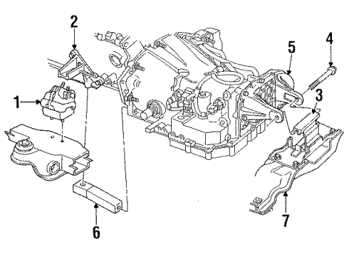 1995 Dodge Intrepid Engine & Trans Mounting Diagram