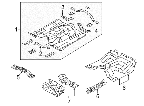 2010 Jeep Liberty Seat Crossmember, Front Diagram for 56052087AB