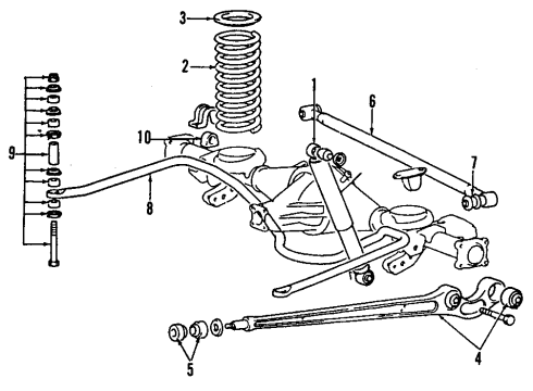 1989 Dodge Raider Bushings Diagram for MB584166