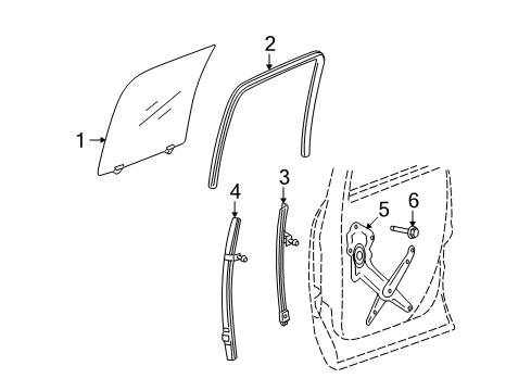 2008 Dodge Ram 1500 Run Channel, Rear Passenger Side Diagram for 55277026AD