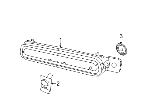 2012 Chrysler 300 High Mount Lamp, Rear Center Diagram for 57010606AK