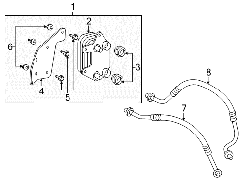 2006 Dodge Ram 1500 Cooler Assembly Diagram for 5290412AC