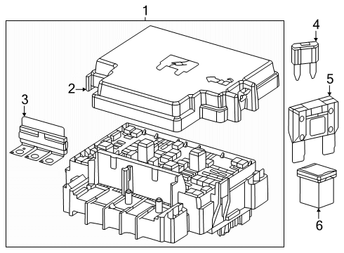 2025 Dodge Charger Daytona Mini Fuse, Front Diagram for 68377879AA