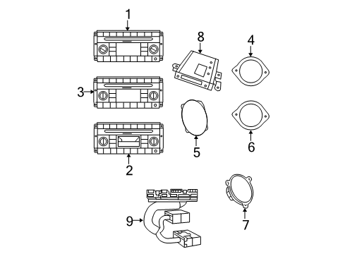 2008 Dodge Avenger Amplifier Diagram for 5064148AF