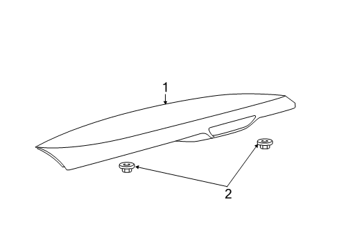 2012 Dodge Durango Spoiler, Rear Diagram for 68105149AD