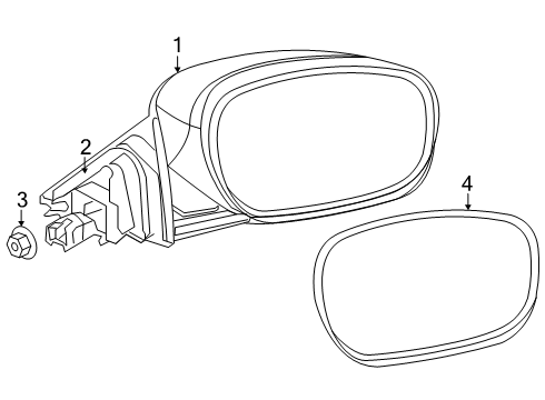 2022 Dodge Charger Outside Mirrors Diagram