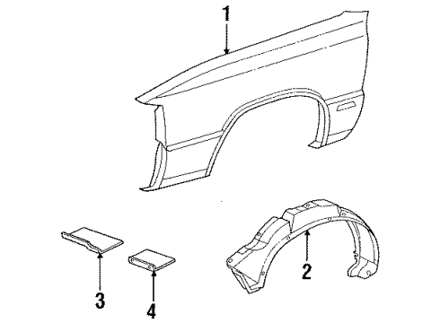 1985 Dodge 600 Fender & Components Diagram