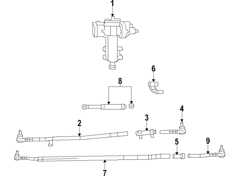 2021 Jeep Wrangler Pitman Arm Diagram for 68252100AA