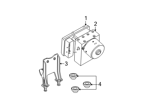 2017 Dodge Challenger Modulator Bracket Diagram for 68258643AA