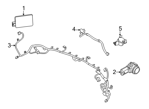 2021 Jeep Compass Parking Sensor Diagram for 5UT06TZZAA