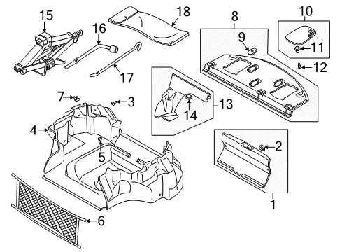 2003 Chrysler Sebring Jack Assembly Diagram for MR244400