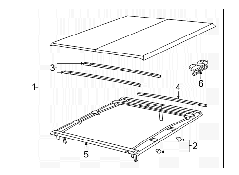 2020 Jeep Gladiator Exterior Trim - Pick Up Box Diagram