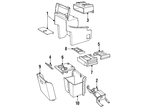1991 Chrysler Town & Country Ashtray Diagram for 4460766