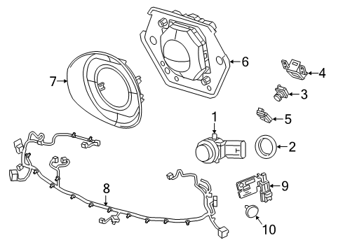 2025 Chrysler Voyager Parking Sensor, Brown Diagram for 5YV69TZZAA