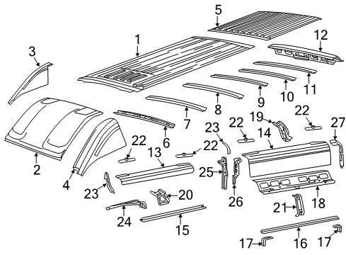 2016 Ram ProMaster 1500 Lock Pillar, Outer Diagram for 68167470AC