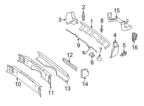 2007 Dodge Sprinter 2500 Bumper Cover, Gray, Rear Diagram for 1HA81XDVAB