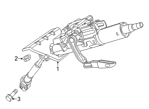 2015 Ram ProMaster City Column Assembly Bolt Diagram for 68101381AA