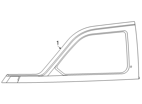 2025 Jeep Grand Cherokee Glass & Hardware - Quarter Panel Diagram