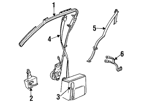 1994 Dodge Shadow Front Seat Belts Diagram