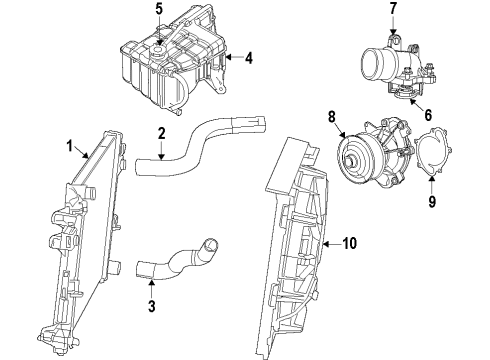 2008 Jeep Grand Cherokee Water Pump Assembly Gasket Diagram for 5175579AC