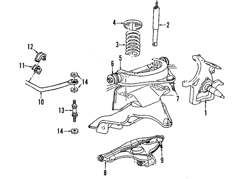 2006 Dodge Ram 1500 Stabilizer Bar Bushing, Front Diagram for 55398037AA