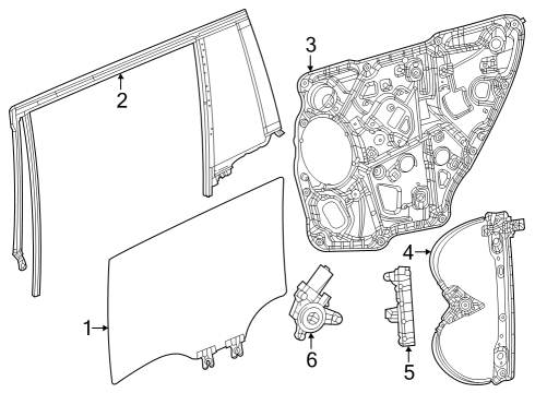 2023 Jeep Grand Cherokee Carrier, Rear Passenger Side Diagram for 68499676AA