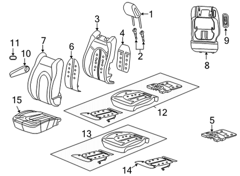 2022 Chrysler Voyager Foam - Front Seat Back Diagram for 68501392AB