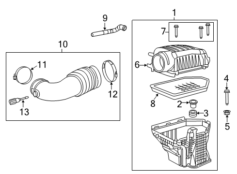 2016 Dodge Challenger Air Cleaner Assembly Diagram for 52022309AC