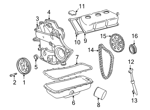 2002 Chrysler Town & Country Valve Cover, Driver Side Diagram for 4781235AA