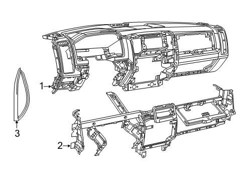 2024 Ram 2500 End Cap, Brown, Passenger Side Diagram for 6NH62RN8AA
