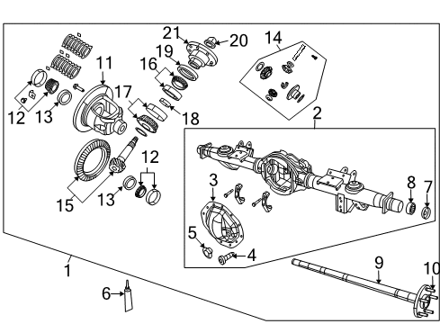 2013 Ram 1500 Axle Assembly, Rear Diagram for 68142579AC